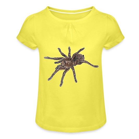 Mädchen-T-Shirt mit Raffungen Theraphosa stirmi juvenile - Gelb