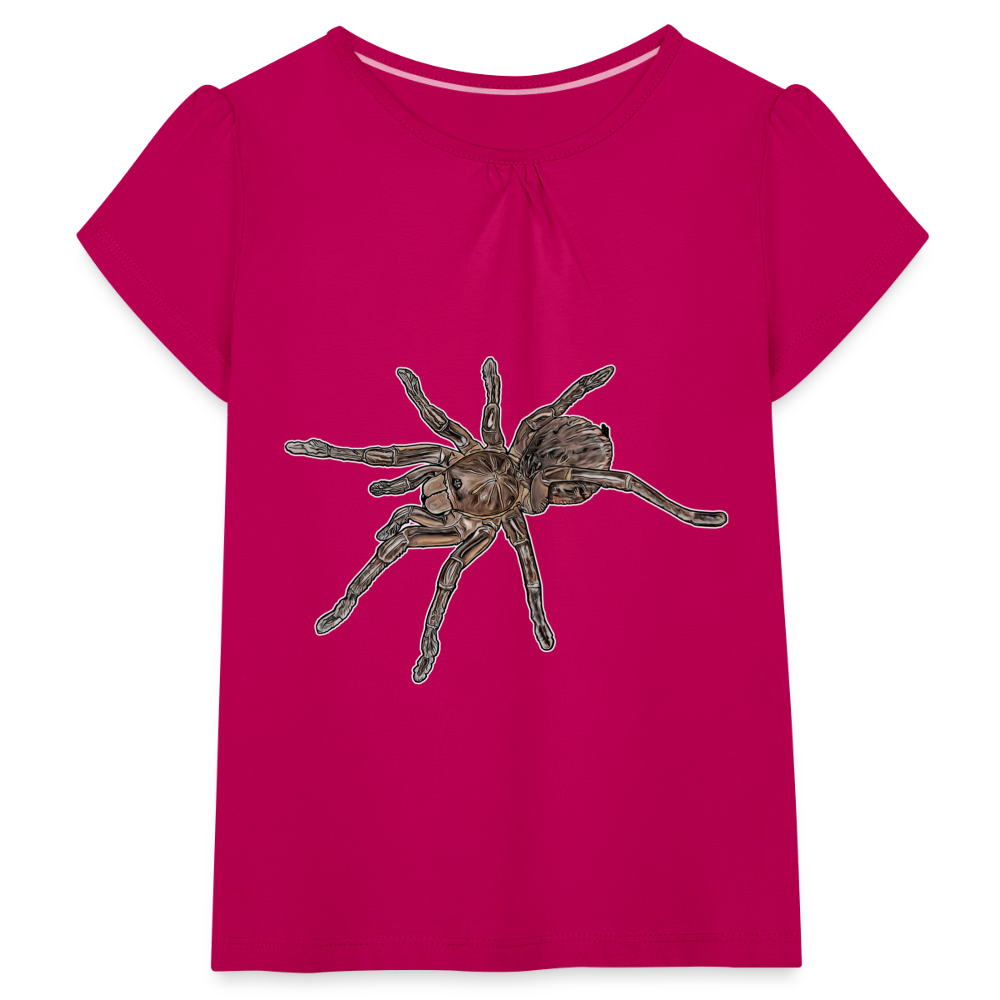 Mädchen-T-Shirt mit Raffungen Theraphosa stirmi juvenile - Fuchsia