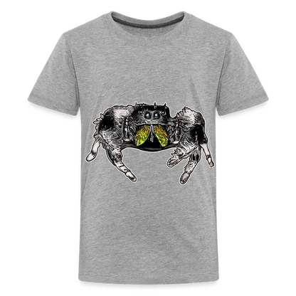 Teenager Basic T-Shirt Phidippus regius Rastafari male - Grau meliert