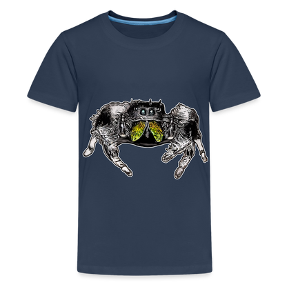 Teenager Basic T-Shirt Phidippus regius Rastafari male - Navy