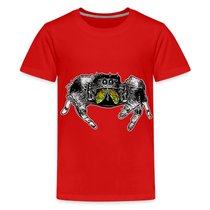 Teenager Basic T-Shirt Phidippus regius Rastafari male - Rot