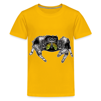 Teenager Basic T-Shirt Phidippus regius Rastafari male - Sonnengelb