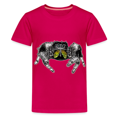Teenager Basic T-Shirt Phidippus regius Rastafari male - dunkles Pink