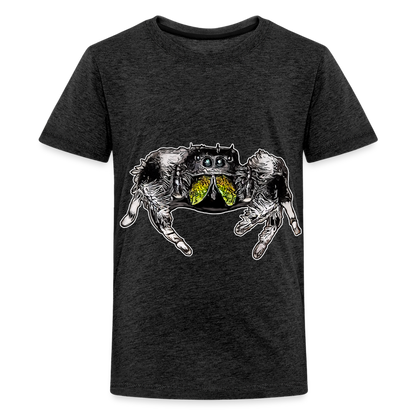 Teenager Basic T-Shirt Phidippus regius Rastafari male - Anthrazit