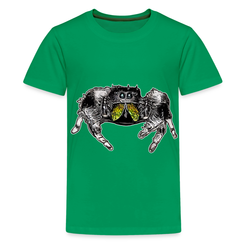 Teenager Basic T-Shirt Phidippus regius Rastafari male - Kelly Green