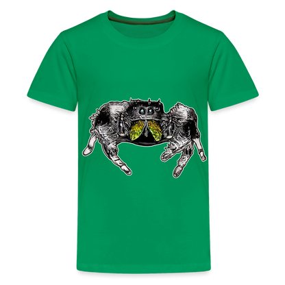 Teenager Basic T-Shirt Phidippus regius Rastafari male - Kelly Green