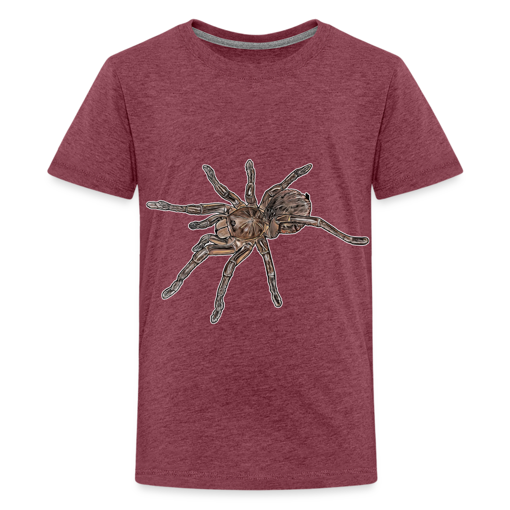 Teenager Basic T-Shirt Theraphosa stirmi juvenile - Bordeauxrot meliert