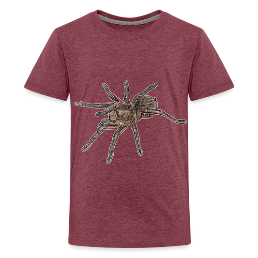 Teenager Basic T-Shirt Theraphosa stirmi juvenile - Bordeauxrot meliert