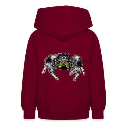 Teenager Hoodie Phidippus regius Rastafari male - Bordeaux
