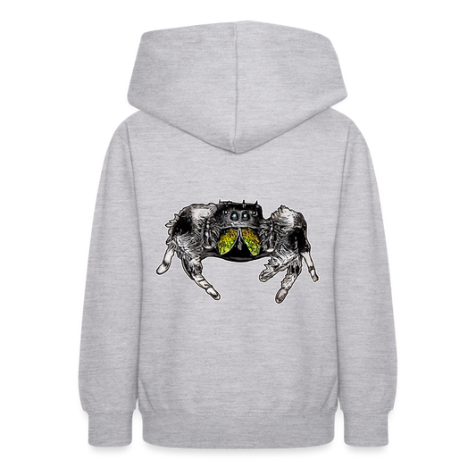 Teenager Hoodie Phidippus regius Rastafari male - Hellgrau meliert
