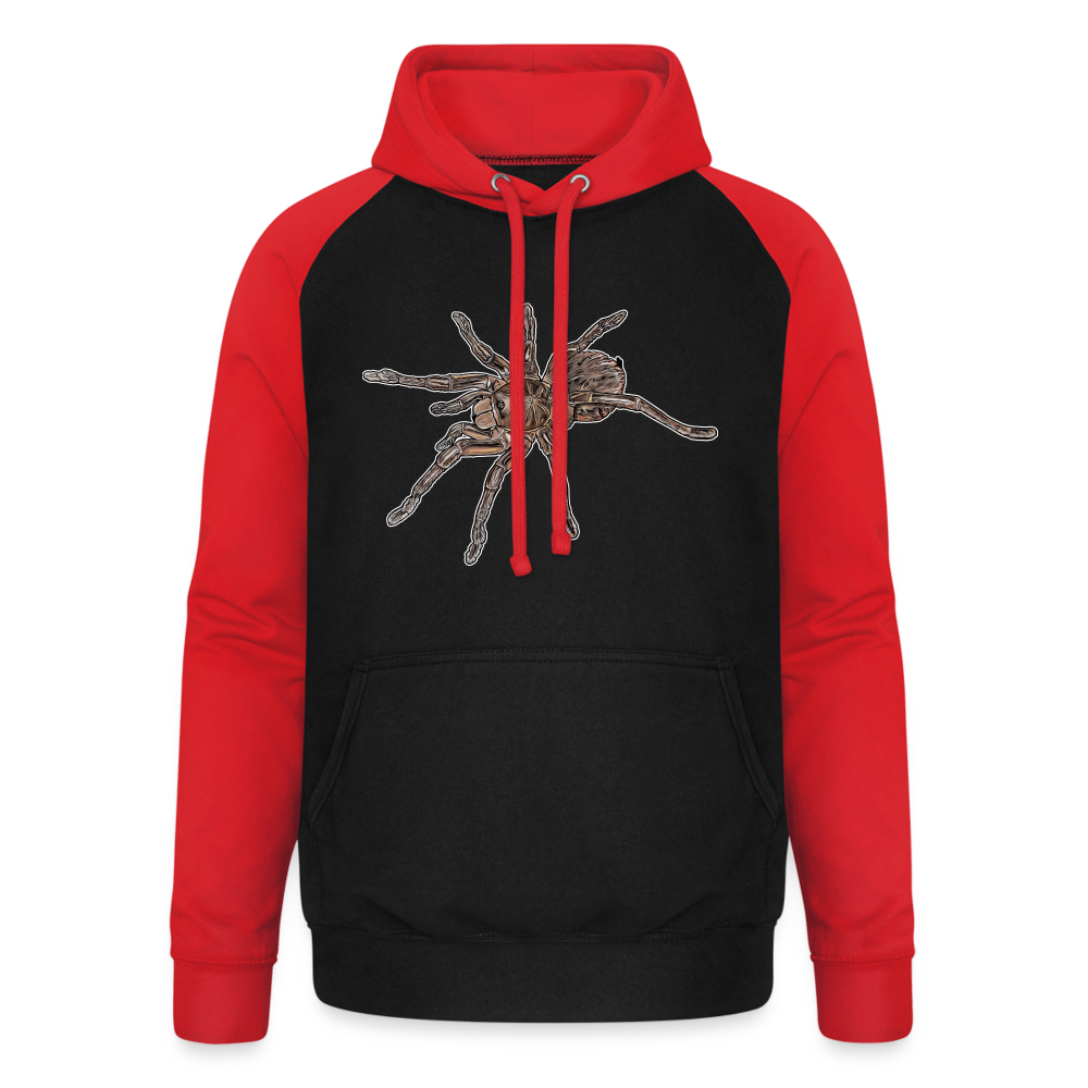 Unisex Baseball Hoodie Theraphosa stirmi juvenile - Schwarz/Rot