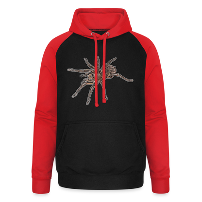 Unisex Baseball Hoodie Theraphosa stirmi juvenile - Schwarz/Rot