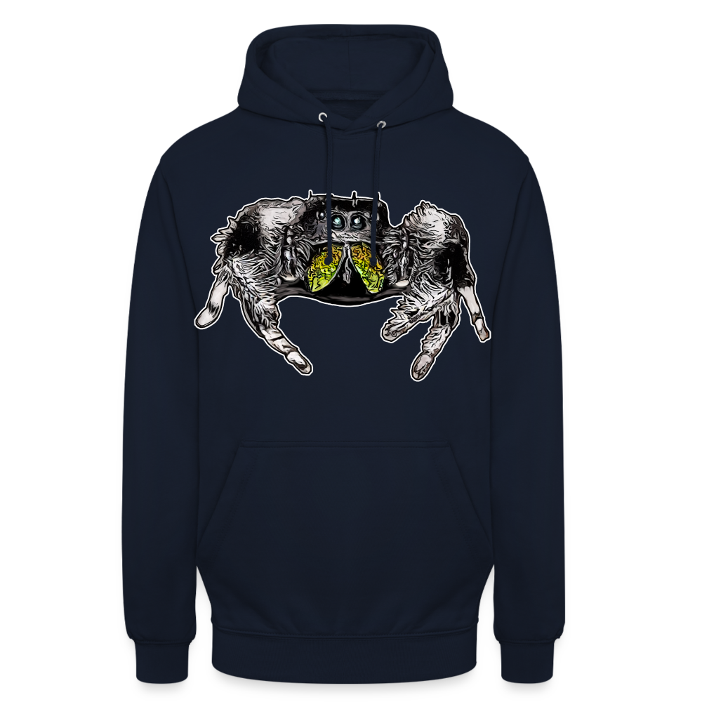 Unisex Hoodie Phidippus regius Rastafari male - Navy