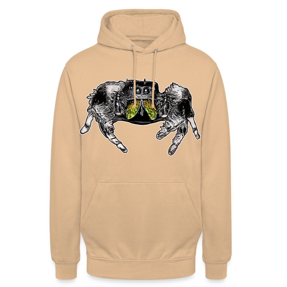Unisex Hoodie Phidippus regius Rastafari male - Beige