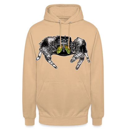 Unisex Hoodie Phidippus regius Rastafari male - Beige
