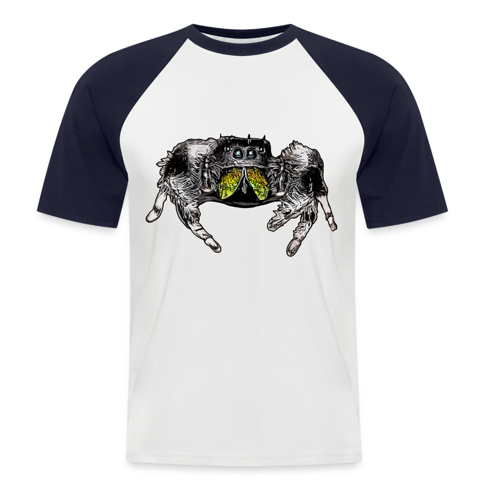 Männer Baseball-T-Shirt Phidippus regius Rastafari male - Weiß/Navy