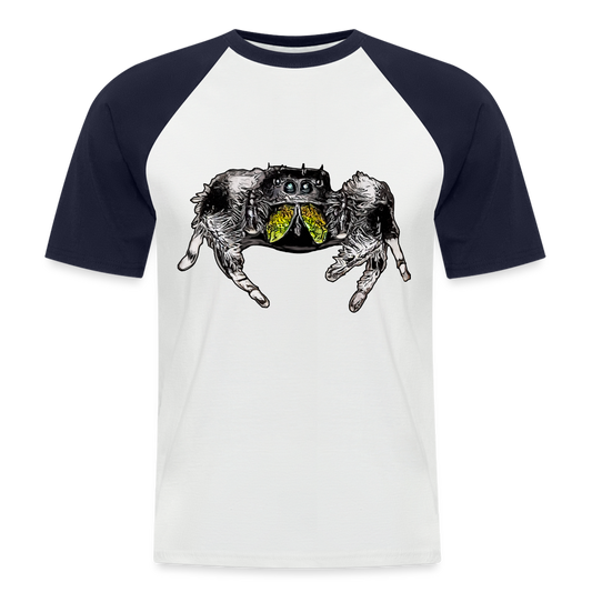 Männer Baseball-T-Shirt Phidippus regius Rastafari male - Weiß/Navy