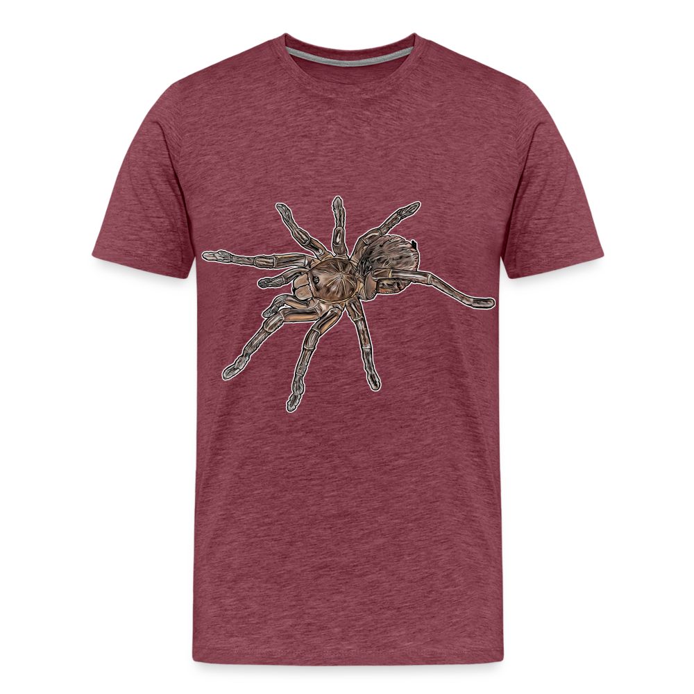 Männer Basic T-Shirt Theraphosa stirmi juvenile - Bordeauxrot meliert