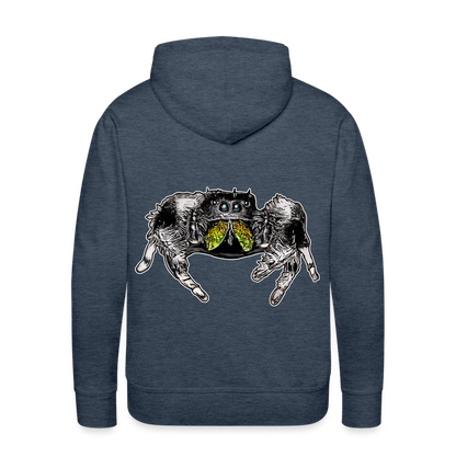 Männer Hoodie Phidippus regius Rastafari male - Jeansblau