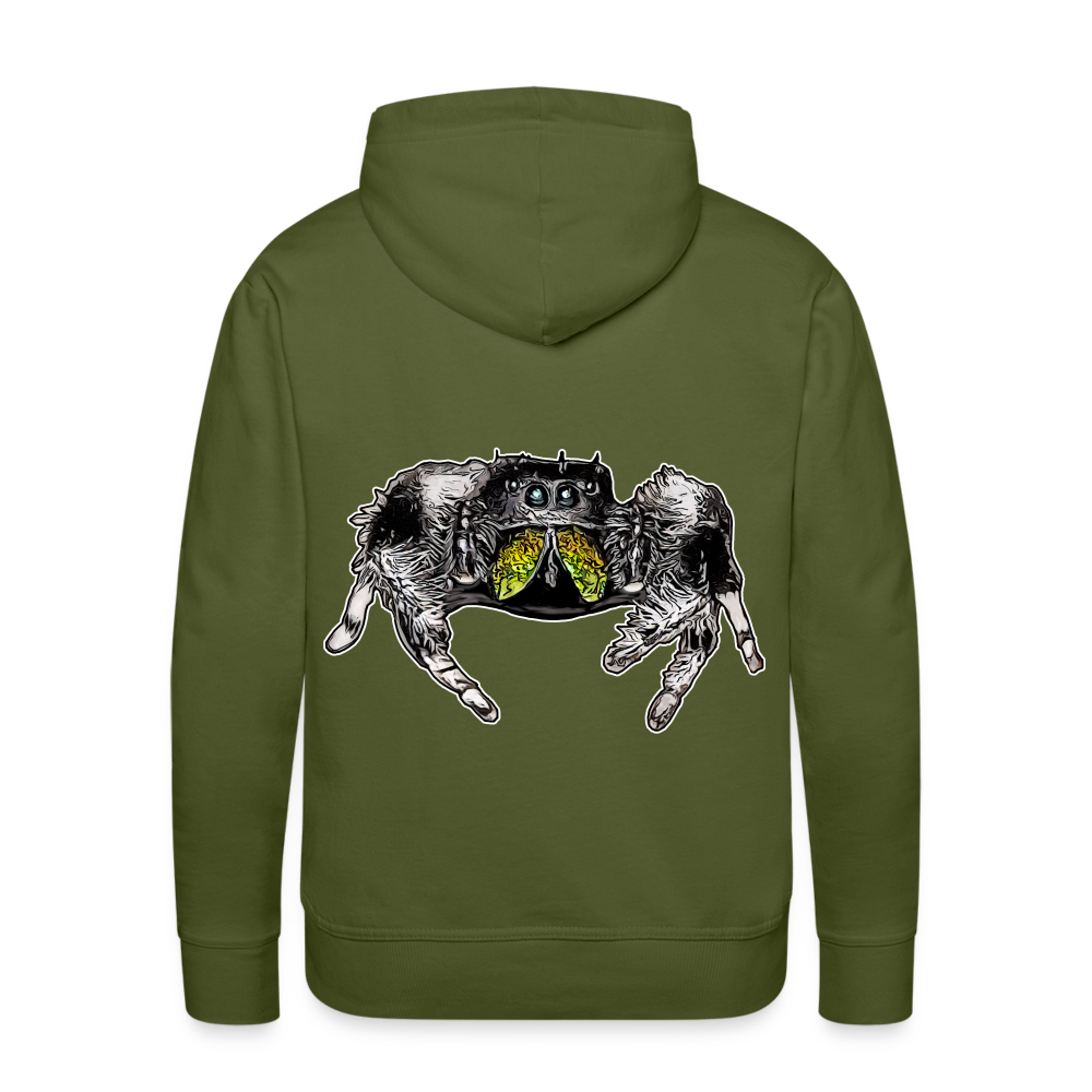 Männer Hoodie Phidippus regius Rastafari male - Olivgrün