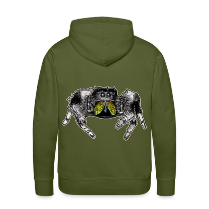 Männer Hoodie Phidippus regius Rastafari male - Olivgrün