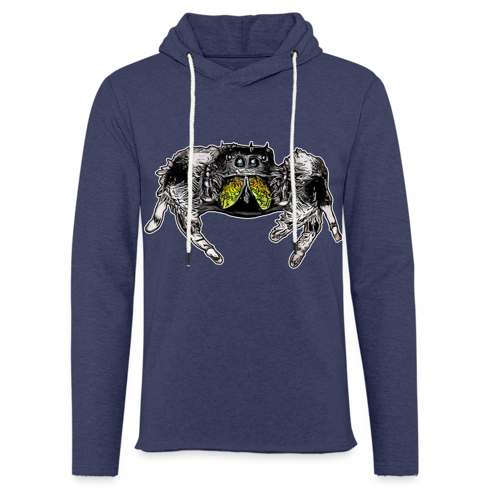 Unisex Kapuzensweatshirt Phidippus regius Rastafari male - Navy meliert