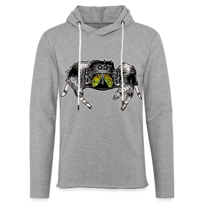 Unisex Kapuzensweatshirt Phidippus regius Rastafari male - Grau meliert