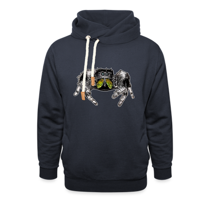 Unisex Schalkragen Hoodie Phidippus regius Rastafari male - Navy