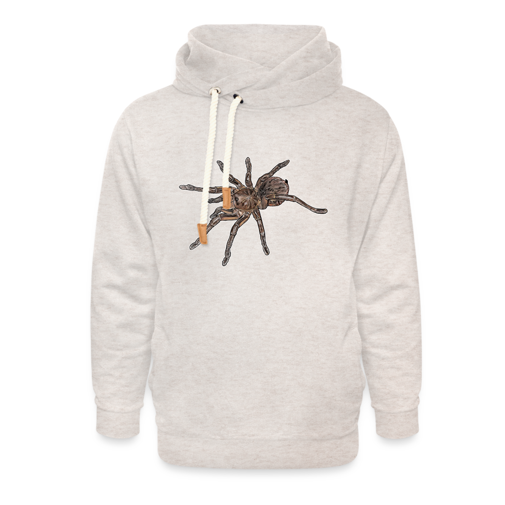 Unisex Schalkragen Hoodie Theraphosa stirmi juvenile - Beige meliert