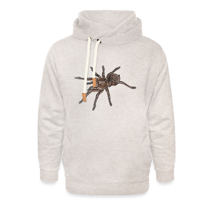 Unisex Schalkragen Hoodie Theraphosa stirmi juvenile - Beige meliert