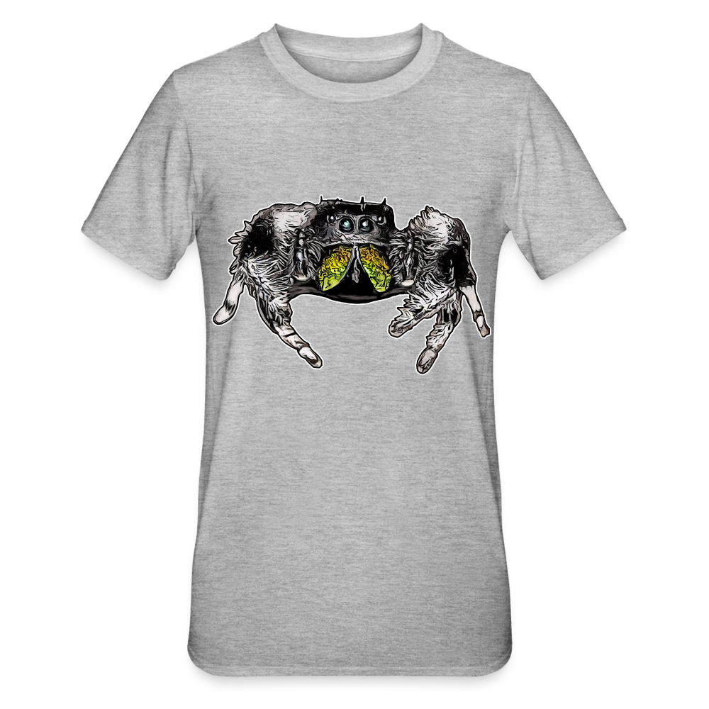 Unisex T-Shirt Phidippus regius Rastafari male - Grau meliert