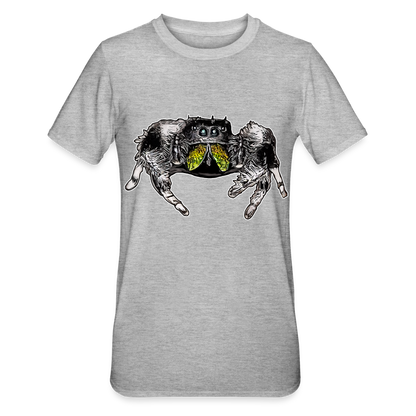 Unisex T-Shirt Phidippus regius Rastafari male - Grau meliert