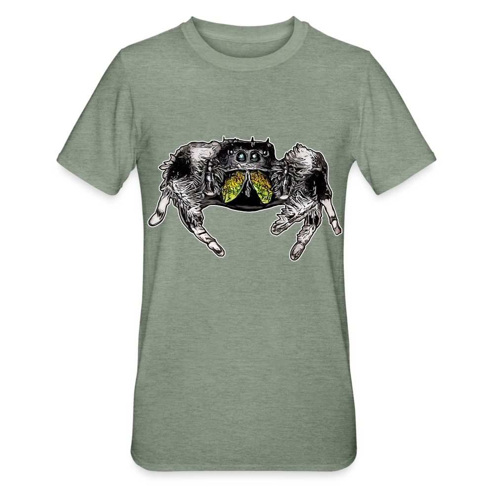 Unisex T-Shirt Phidippus regius Rastafari male - Militärgrün meliert