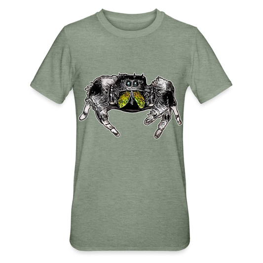 Unisex T-Shirt Phidippus regius Rastafari male - Militärgrün meliert