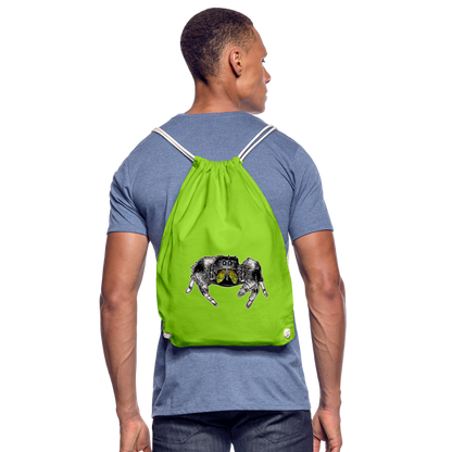 Turnbeutel Phidippus regius Rastafari male - Neongrün