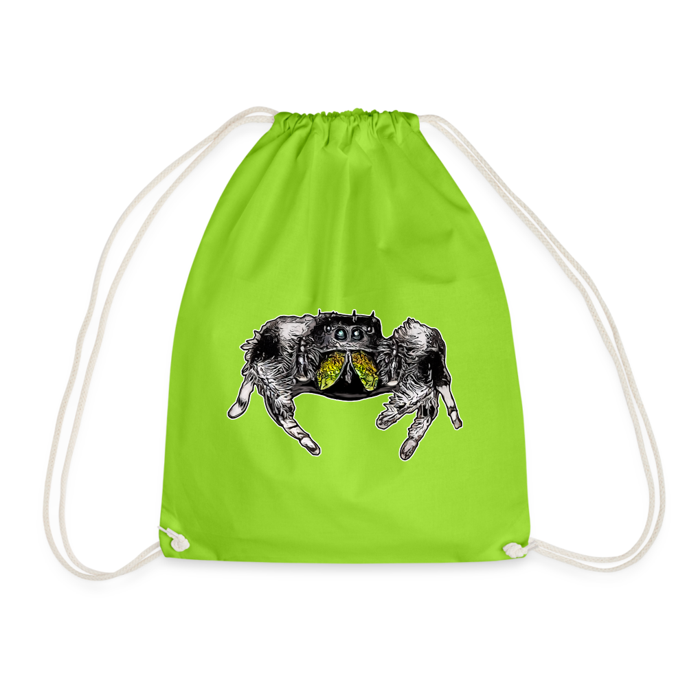 Turnbeutel Phidippus regius Rastafari male - Neongrün