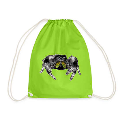 Turnbeutel Phidippus regius Rastafari male - Neongrün