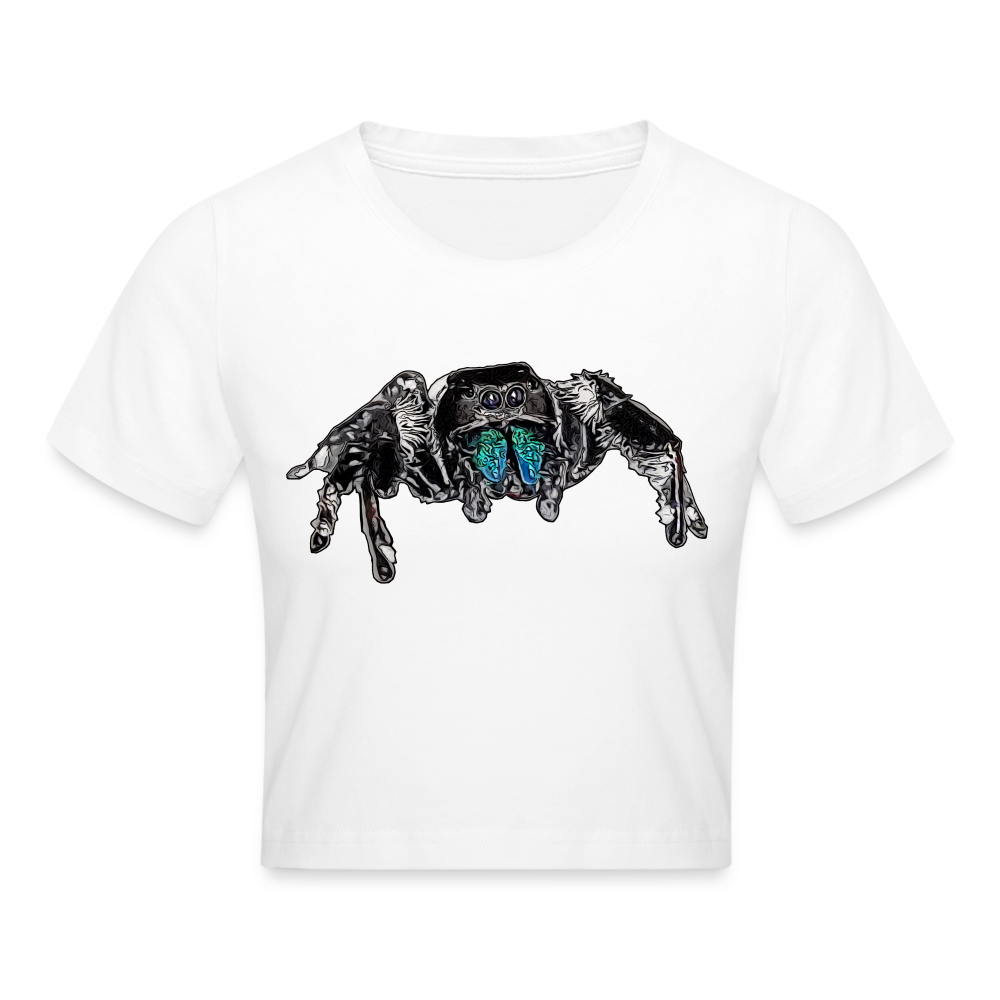 Crop T-Shirt Phidippus regius Everglades male - weiß