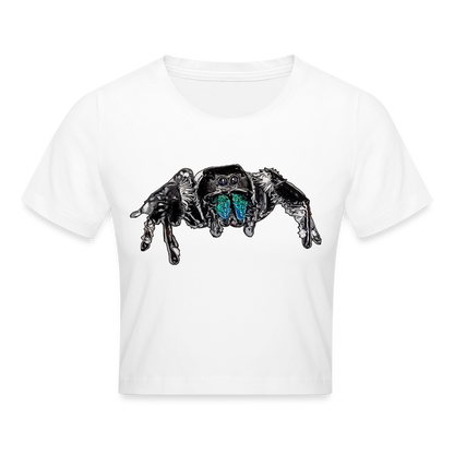 Crop T-Shirt Phidippus regius Everglades male - weiß