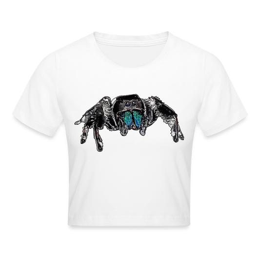 Crop T-Shirt Phidippus regius Everglades male - weiß