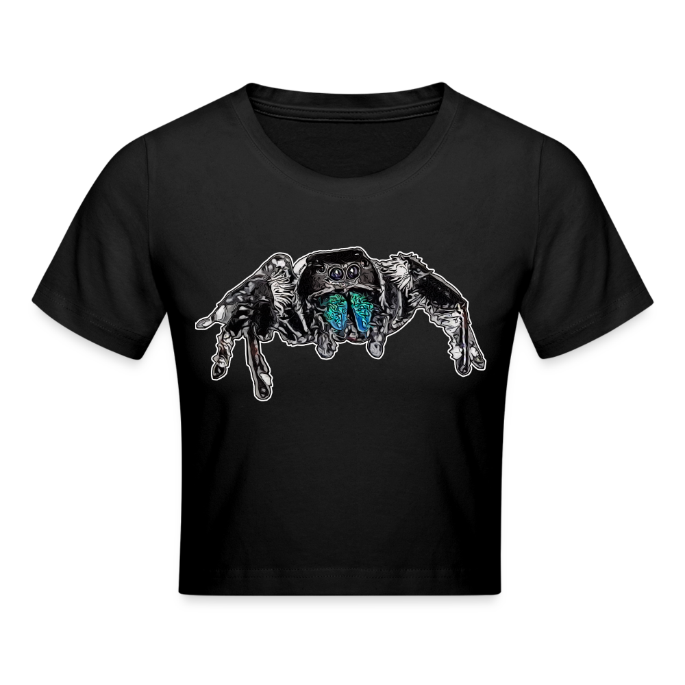 Crop T-Shirt Phidippus regius Everglades male - Schwarz