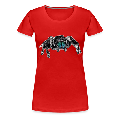 Frauen Basic T-Shirt Phidippus regius Everglades male - Rot