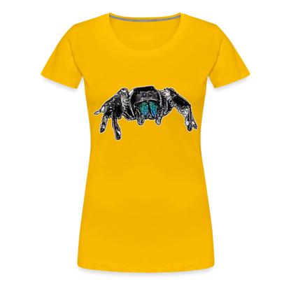 Frauen Basic T-Shirt Phidippus regius Everglades male - Sonnengelb
