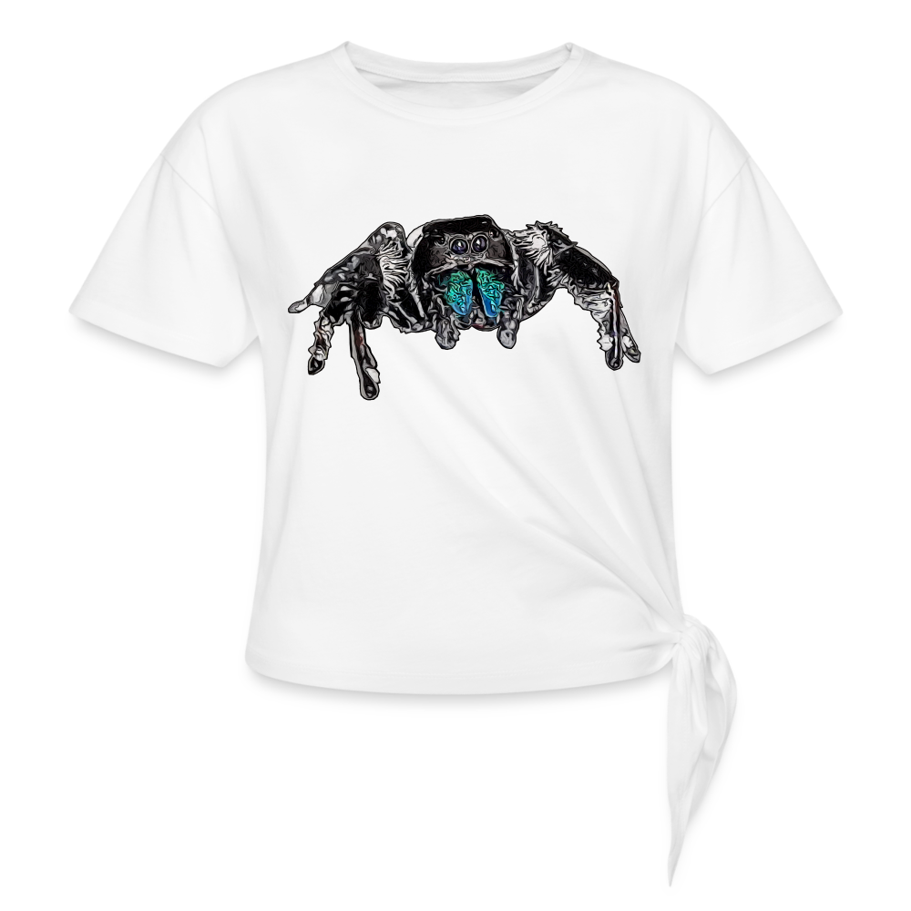 Frauen Knotenshirt Phidippus regius Everglades male - weiß