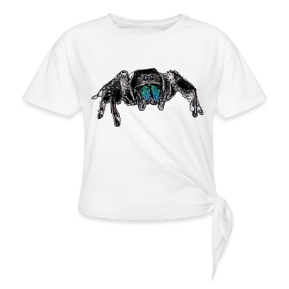 Frauen Knotenshirt Phidippus regius Everglades male - weiß