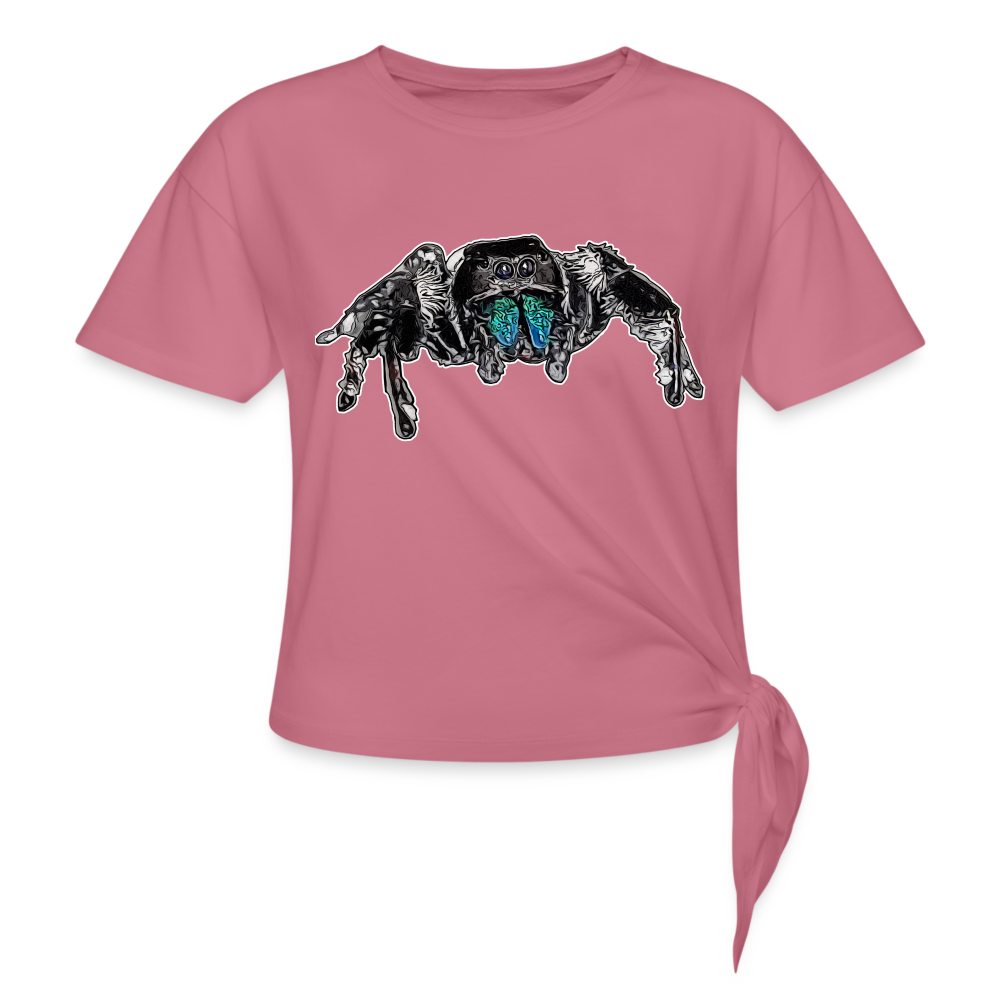 Frauen Knotenshirt Phidippus regius Everglades male - Malve