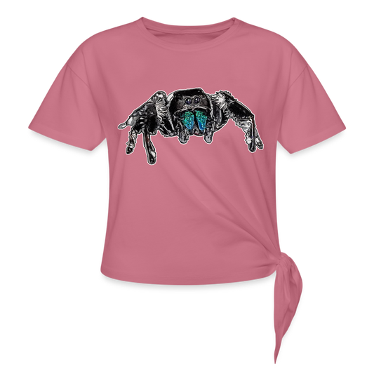 Frauen Knotenshirt Phidippus regius Everglades male - Malve