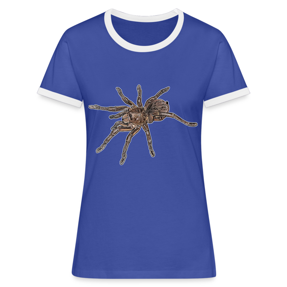 Frauen Kontrast-T-Shirt Theraphosa stirmi juvenile - Blau/Weiß