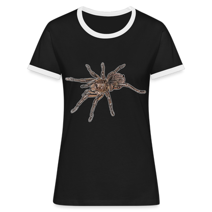 Frauen Kontrast-T-Shirt Theraphosa stirmi juvenile - Schwarz/Weiß