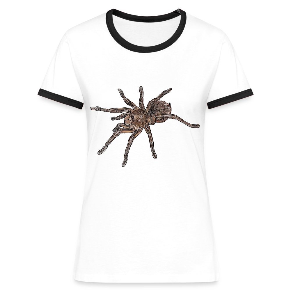 Frauen Kontrast-T-Shirt Theraphosa stirmi juvenile - Weiß/Schwarz